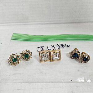 3 Pair Clip On Earrings (2 screw back, one Clip Avon)